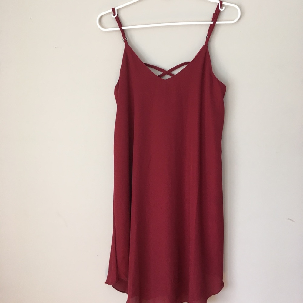 Sleeveless red dress